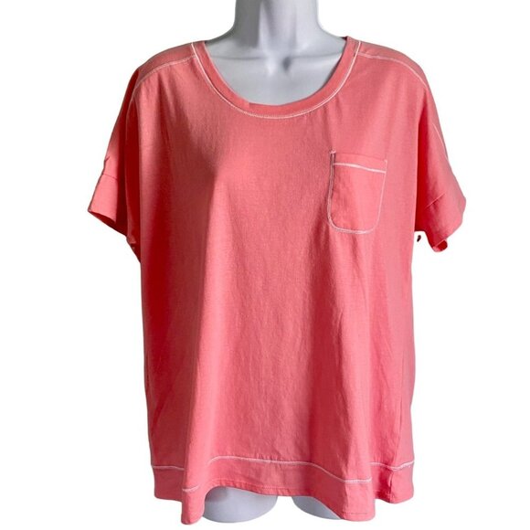 Anne Klein Pink Short Sleeve Tee Women's Medium - Picture 2 of 8